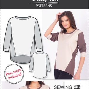Sweatshirt Pattern Sewing Patterns Plus Size Patterns Sewing Tutorials ...