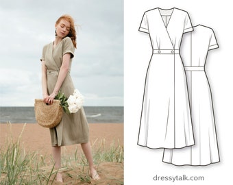 maxi wrap dress pattern