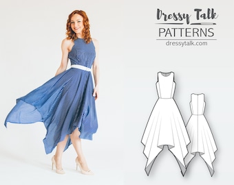 Dress Pattern - Dress Sewing Patterns - Sewing Tutorials - Maxi Dress Pattern - PDF Sewing Patterns - Sewing Projects - Sewing Patterns