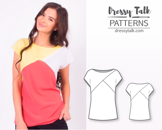 Top Patterns Blouse Patterns Blouse Sewing Patterns T Shirt Sewing Pattern  Top Sewing Patterns Sew Easy Sewing Tutorials 