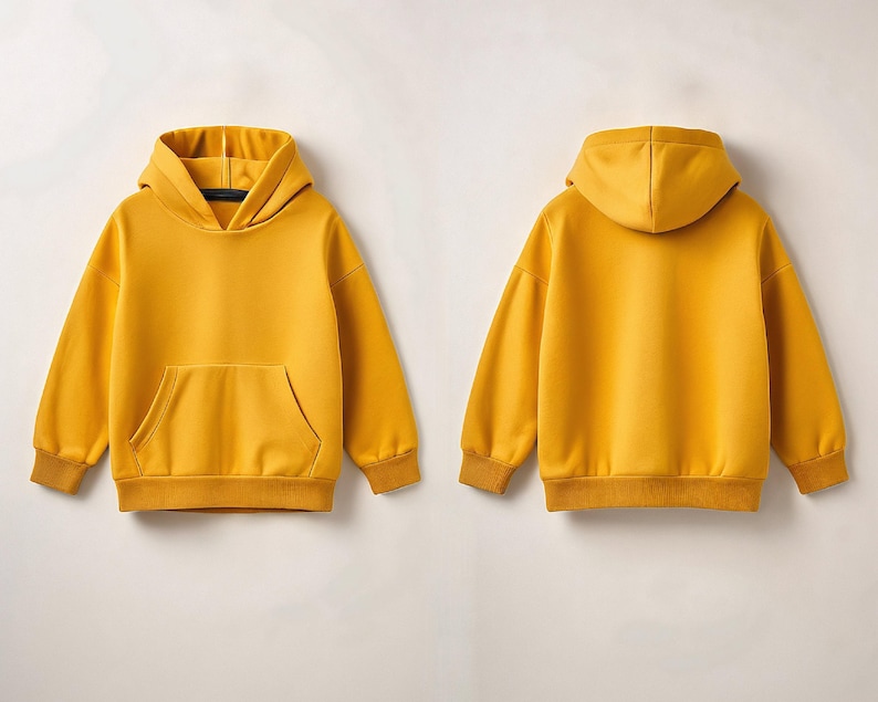 Basic oversize hoodie for boys and girls - PDF sewing pattern for kids - age 1-10 years image 2
