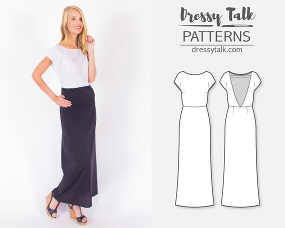 Gown Pattern Maxi Dress Pattern Evening Dress Patterns Gown Sewing