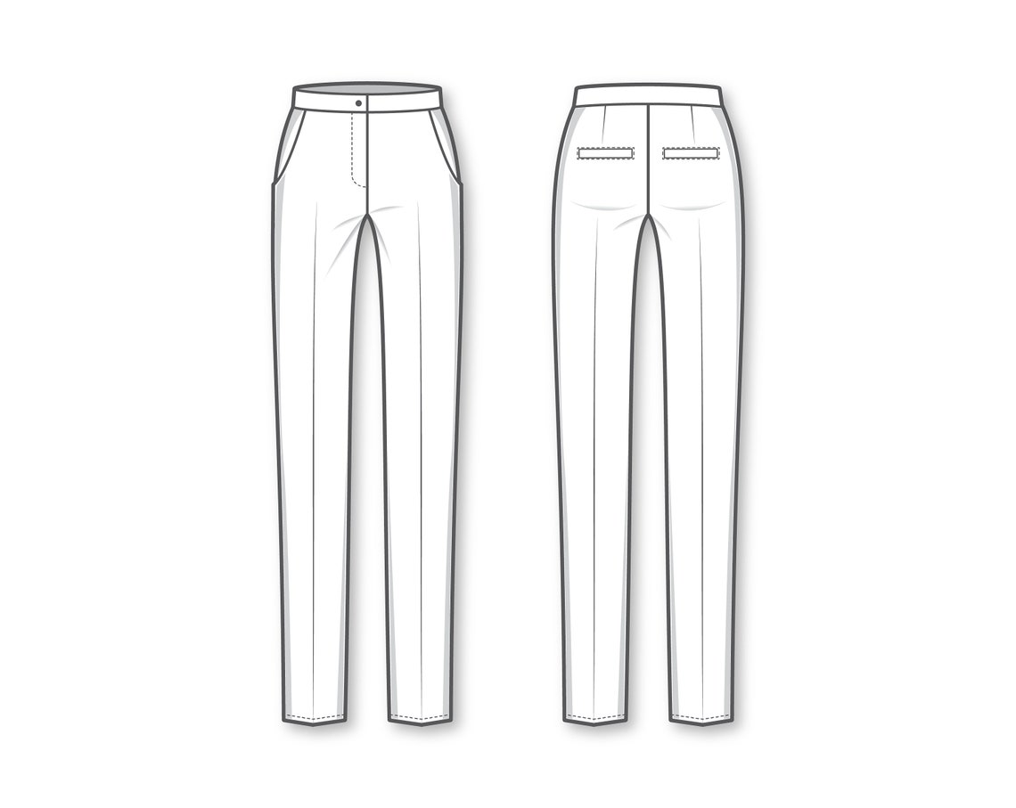 Pants Sewing Pattern Slim Trousers Pattern Basic Pants - Etsy