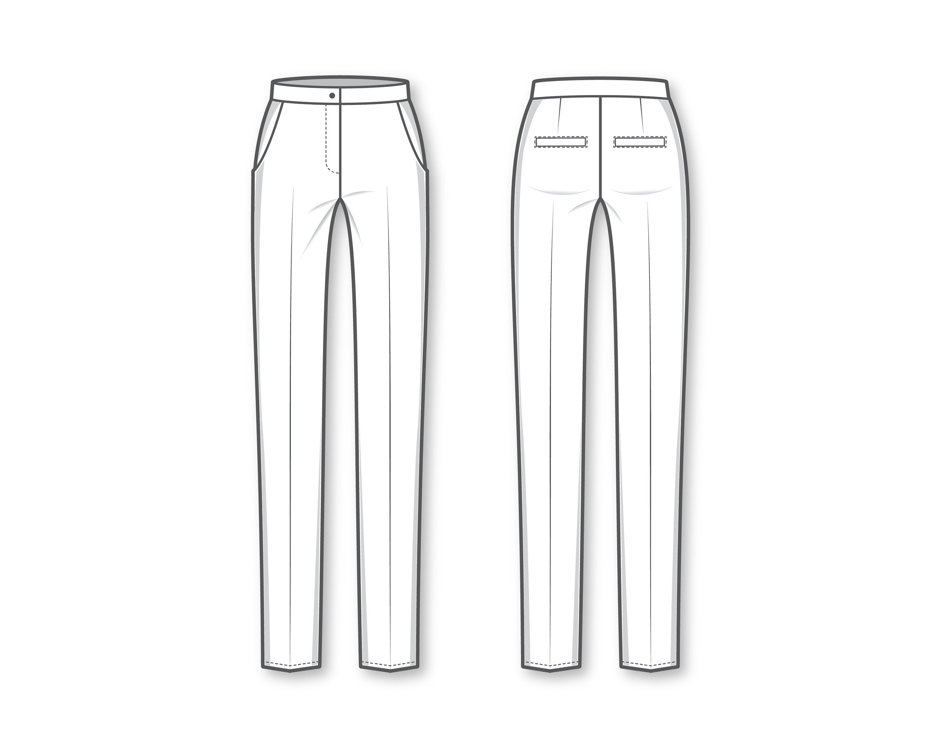 Pants Sewing Pattern Slim Trousers Pattern Basic Pants - Etsy