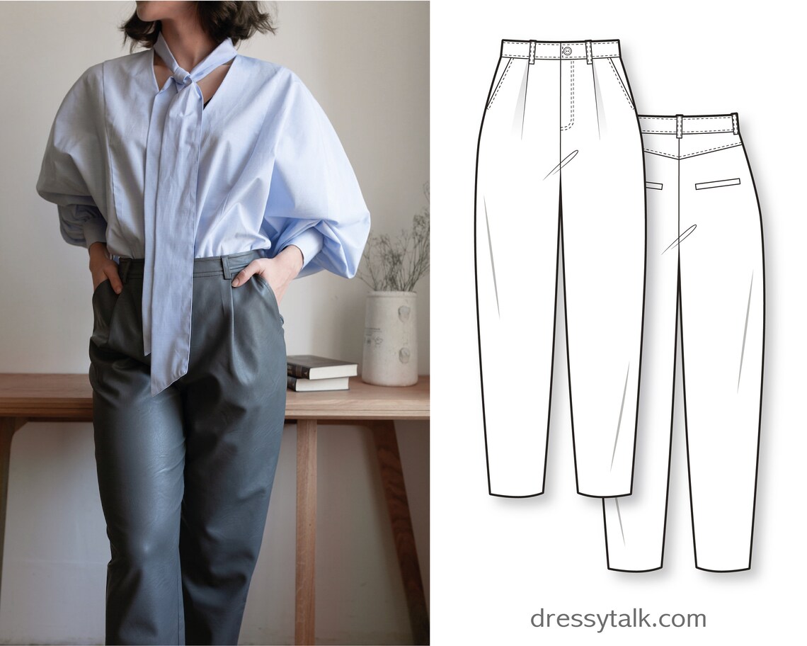 Pants Sewing Pattern Baggy Pants Pattern Clothing Patterns Etsy