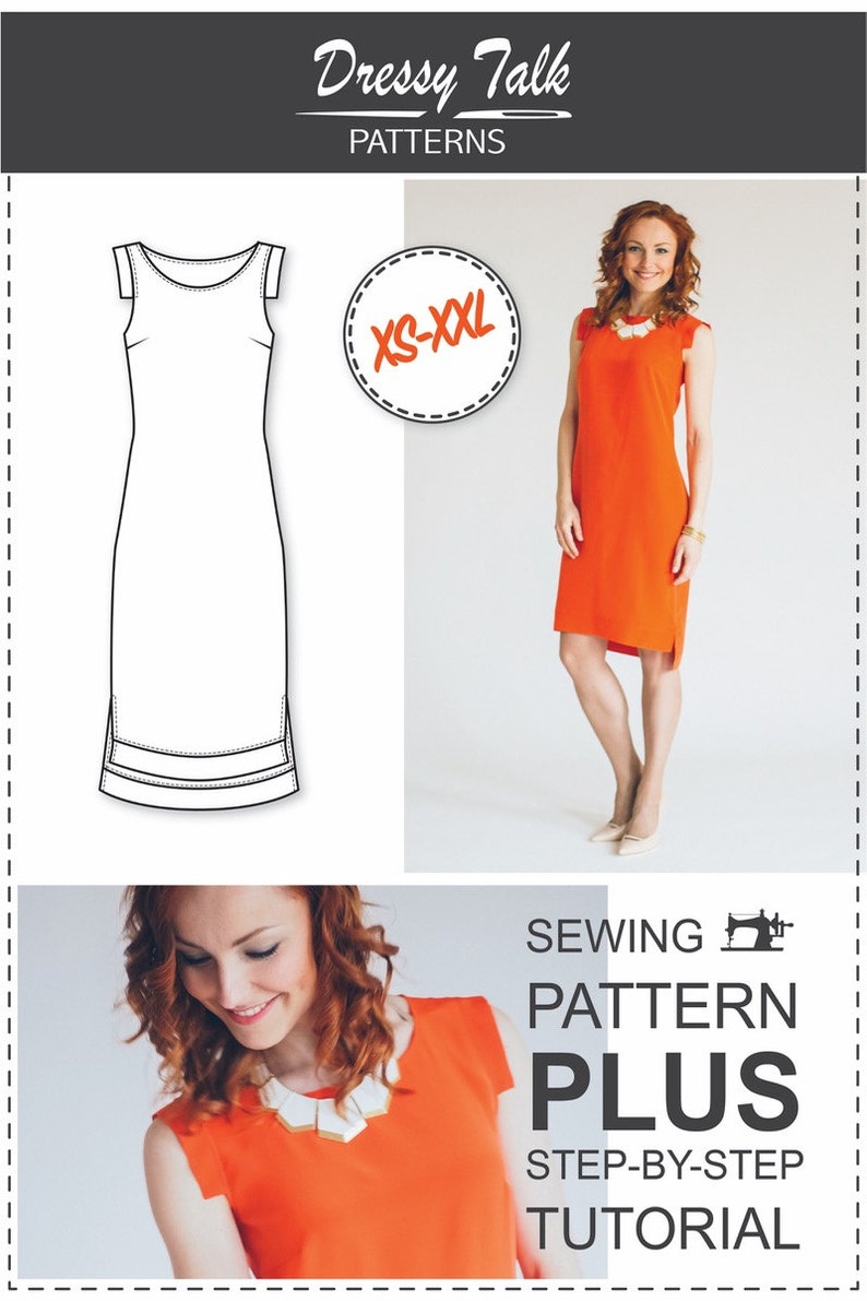 Shift Dress Pattern Sewing Pattern image 1