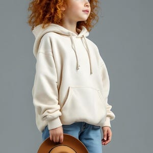 Patrón de costura de sudadera con capucha para niños (PDF), patrón de sudadera con capucha fácil para niñas, patrón digital de costura para principiantes, patrones de costura imprimibles para niños. imagen 2