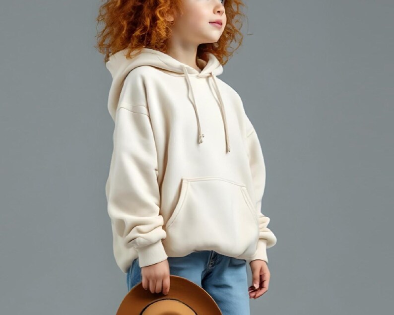 Patrón de costura de sudadera con capucha para niños (PDF), patrón de sudadera con capucha fácil para niñas, patrón digital de costura para principiantes, patrones de costura imprimibles para niños. imagen 2