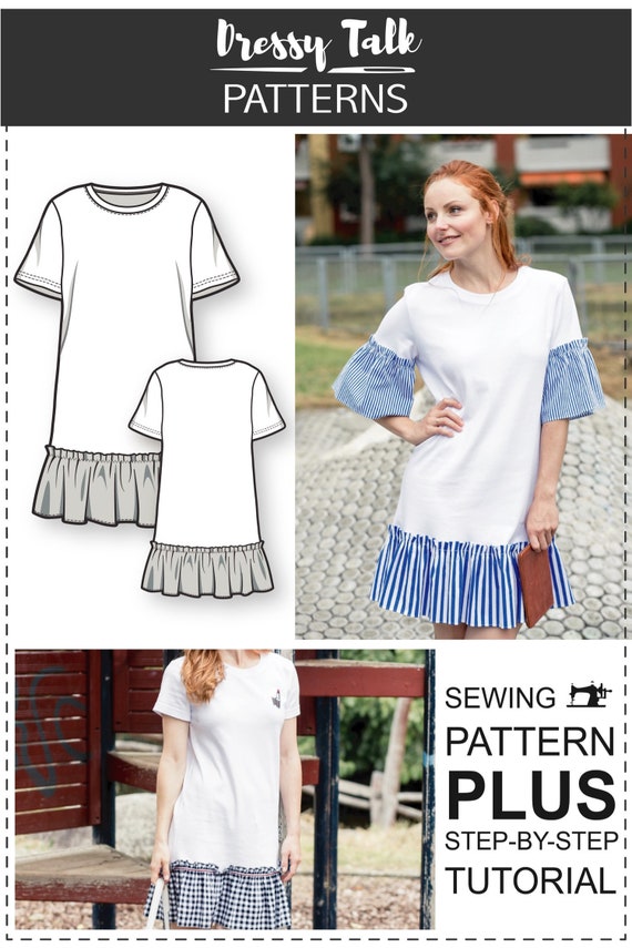 women's t shirt dress sewing pattern