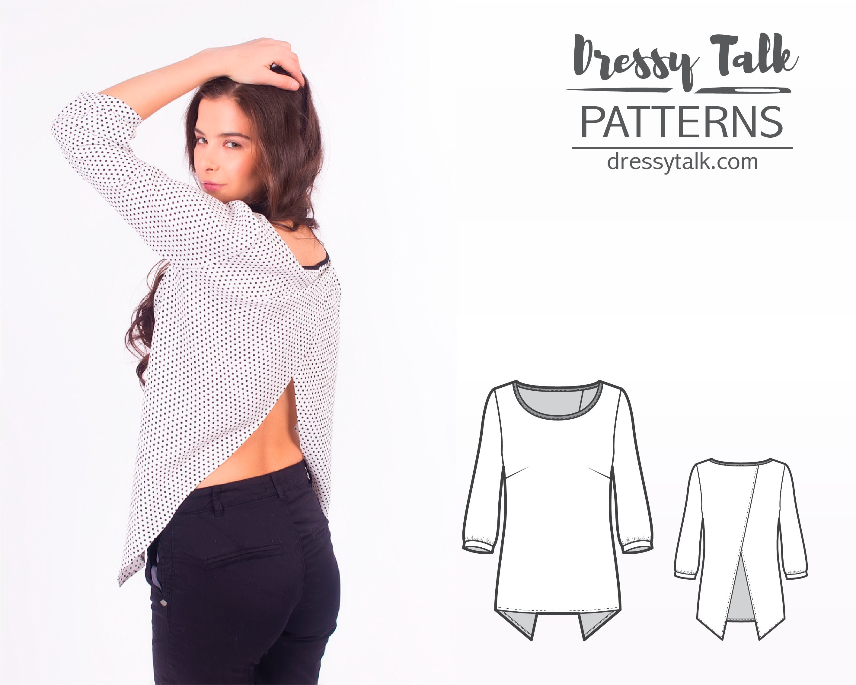 Top Patterns Cross Back Top Pattern Blouse Patterns - Etsy