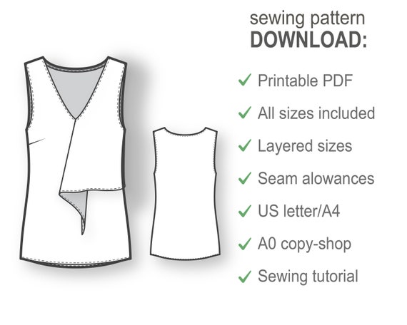 Top Patterns Blouse Patterns Blouse Sewing Patterns T Shirt Sewing