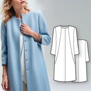 Womens Sewing Patterns - Sewing Tutorials - Coat Patterns - Jacket Coat Sewing Patterns - Clothing Patterns - Modern Sewing Patterns