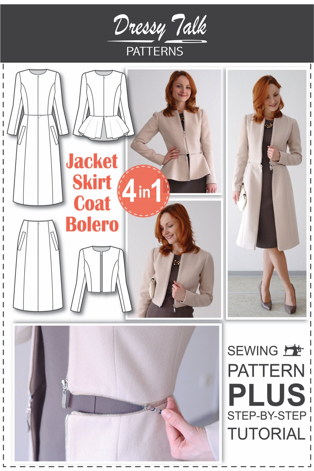 Full skirt coat pattern cheap