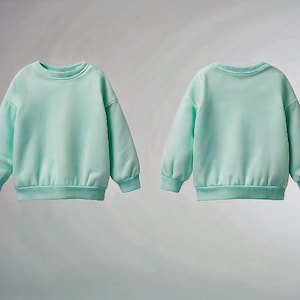 Kinder Sweatshirt PDF Schnittmuster, DIY Pullover, Anfänger-freundliches PDF, Printable Oversized Top, Unisex Mädchen Kinder Loungewear Bild 3