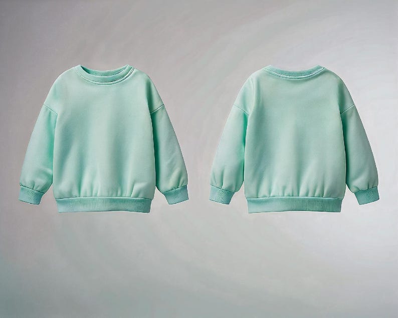 Kinder Sweatshirt PDF Schnittmuster, DIY Pullover, Anfänger-freundliches PDF, Printable Oversized Top, Unisex Mädchen Kinder Loungewear Bild 3