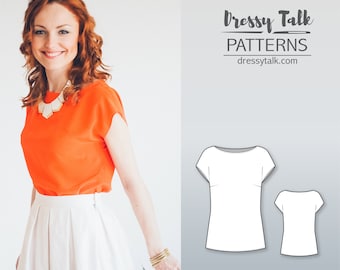 Beginner Blouse Pattern - PDF Sewing Pattern