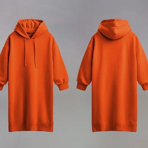 Mädchen Hoodie Kleid Schnittmuster PDF, einfaches Hoody und Kleid Muster für Kinder, Anfänger Nähen Digital Pattern, druckbare PDF Bild 3