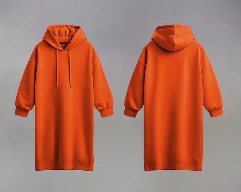 Mädchen Hoodie Kleid Schnittmuster PDF, einfaches Hoody und Kleid Muster für Kinder, Anfänger Nähen Digital Pattern, druckbare PDF Bild 3