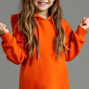 Mädchen Hoodie Kleid Schnittmuster PDF, einfaches Hoody und Kleid Muster für Kinder, Anfänger Nähen Digital Pattern, druckbare PDF Bild 2