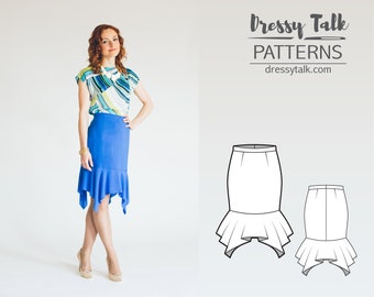 Skirt Pattern - Sewing Tutorials - Skirt Sewing Patterns -  Skirt Patterns - PDF Sewing Patterns - Sewing Projects -  Sewing Patterns