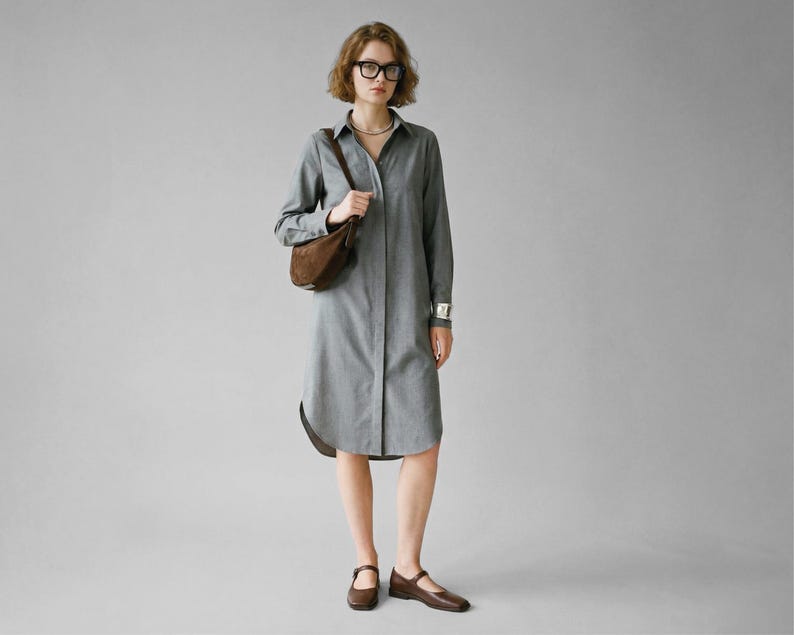 Sewing Patterns - Shirt Dress Pattern - Dress Patterns For Women - Long Sleeve Dress Pattern - Sewing Tutorial - Sew Pattern - Sewing Dress image 3