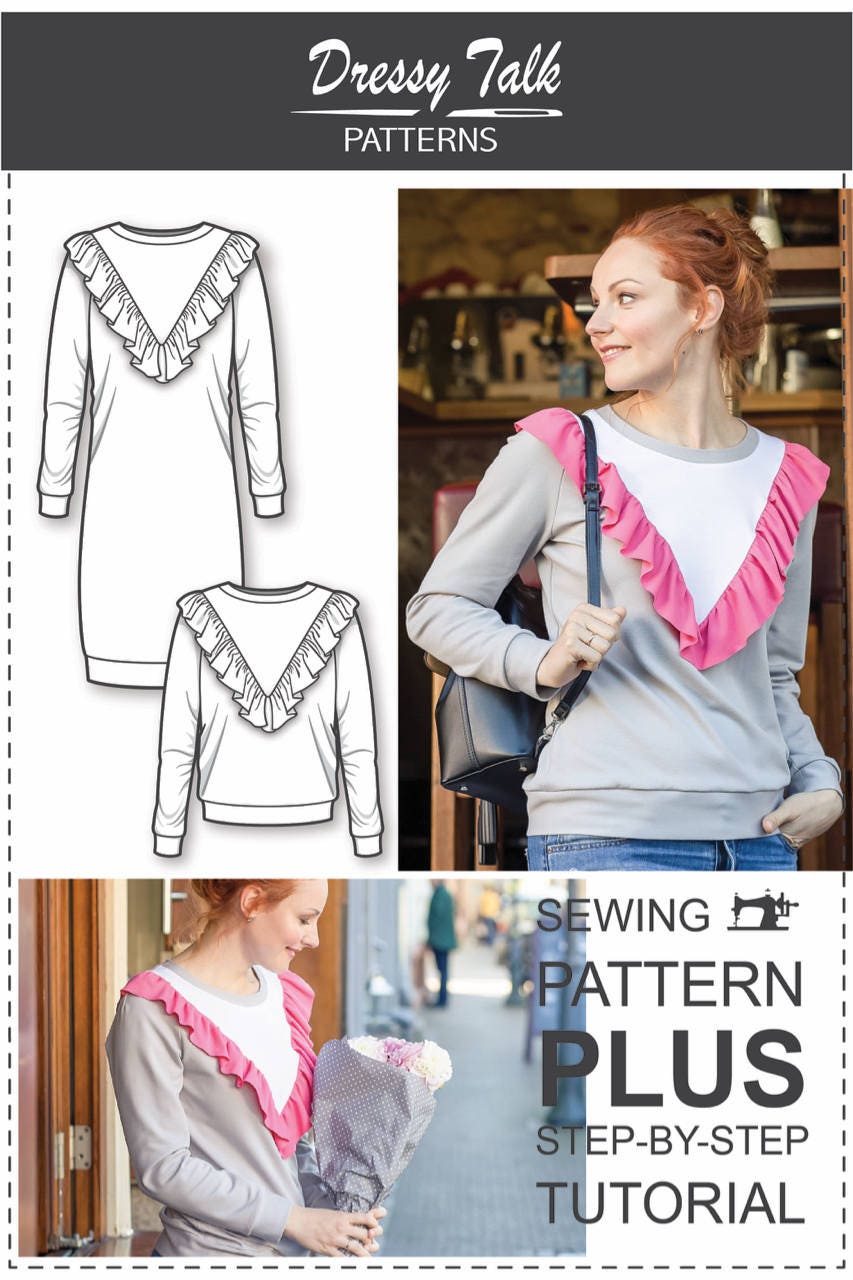 Sweatshirt Sewing Pattern Womens Sewing Patterns - Etsy