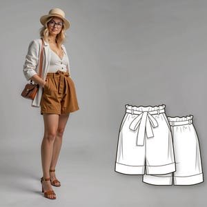 Shorts Sewing Pattern - Womens Shorts Pattern PDF - Clothing Patterns - PDF Patterns - Shorts Pattern - Indie Sewing Patterns - Easy Shorts