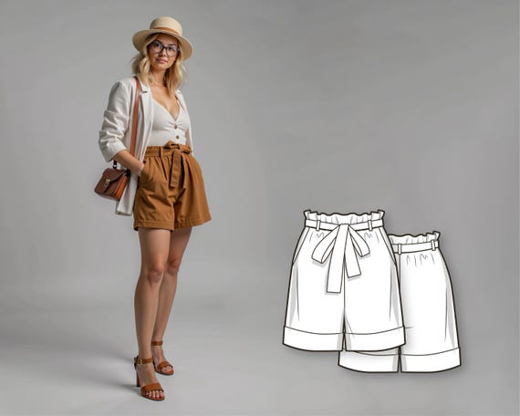 Shorts Sewing Pattern - Womens Shorts Pattern PDF - Clothing Patterns - PDF Patterns - Shorts Pattern - Indie Sewing Patterns - Easy Shorts