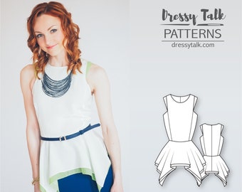 Peplum Top Pattern - Blouse Patterns - Sewing Tutorials - Fashion Patterns - PDF Sewing Patterns - Sewing Projects - Sewing Patterns