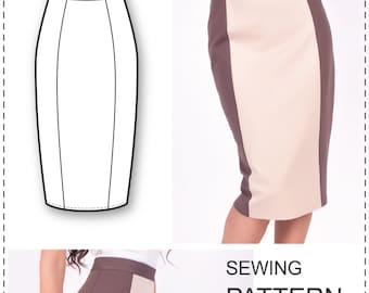 Skirt Patterns - Sewing Tutorials - Pencil Skirt Pattern - Skirt Sewing Patterns - PDF Sewing Patterns - Plus Size Sewing Patterns