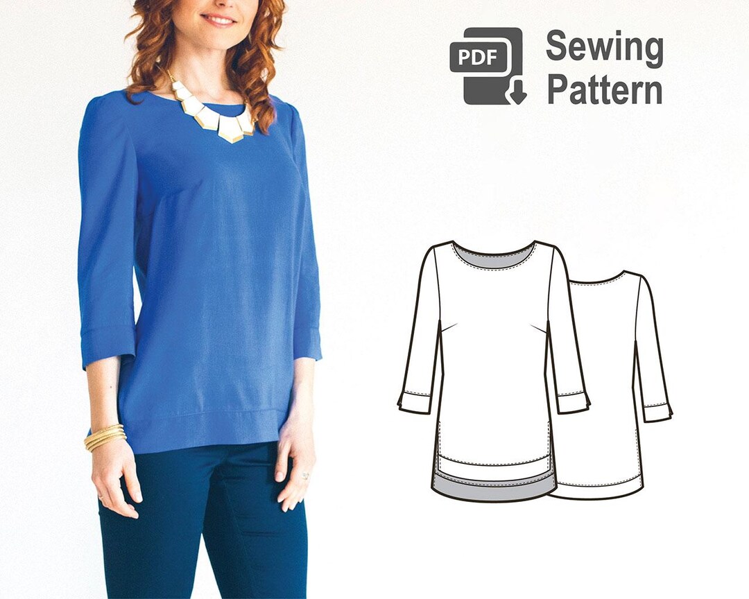 Beginner Top Patterns PDF Sewing Patterns - Etsy