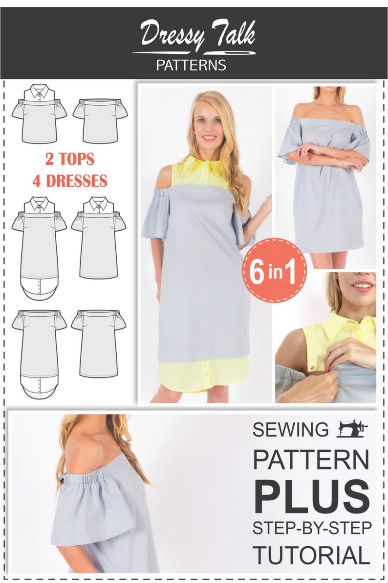 Dress Patterns off Shoulder Dress Pattern off Shoulder Top | Etsy