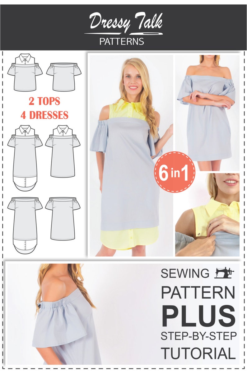 Dress Patterns off Shoulder Dress Pattern off Shoulder Top Etsy