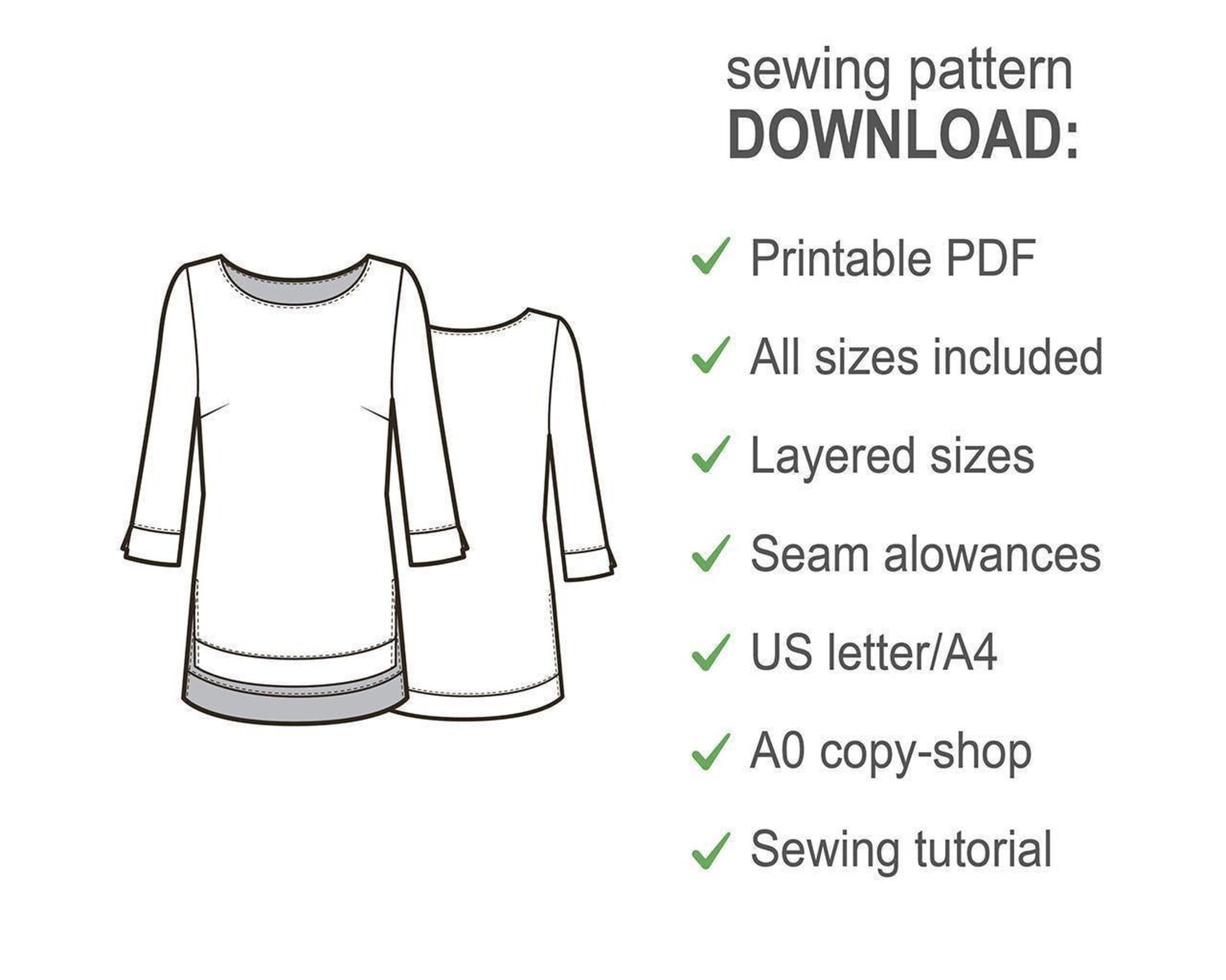 Beginner Top Patterns - PDF Sewing Patterns - Etsy Australia