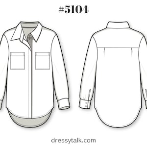 PDF Sewing Pattern For Woman Woman Shirt Pattern PDF Shirt Pattern Button Down Shirt Pattern Woman Blouse Pattern Pattern For Woman image 2