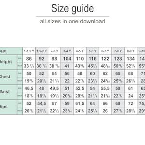Cartamodello per pantaloni cargo larghi da bambina in formato PDF, modello di pantaloni per principianti facile da usare, modello digitale da scaricare immagine 4
