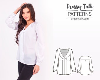 Top Patterns - Blouse Patterns - Blouse Sewing Patterns - Womens Sewing Patterns - Top Patterns - Simple Blouse Patterns - Sewing Tutorials