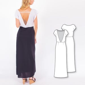 Gown Pattern - Maxi Dress Pattern - Evening Dress Patterns - Gown Sewing Patterns - A Line Dress Pattern - Sewing Tutorial