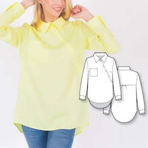 Shirt Pattern - Sewing Patterns - Designer Blouse Pattern - Blouse Sewing Pattern - Top Patterns - Indie Patterns - Sewing Tutorials