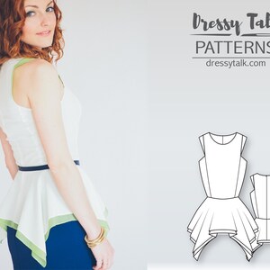 Peplum Top Pattern Blouse Patterns Sewing Tutorials Fashion Patterns PDF Sewing Patterns Sewing Projects Sewing Patterns image 3