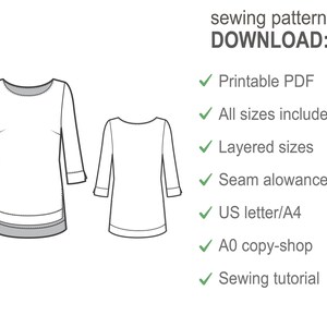 Beginner Top Patterns PDF Sewing Patterns - Etsy Portugal