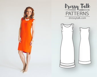 Dress Pattern - Dress Sewing Patterns - Sewing Tutorials - Shift Dress Pattern - PDF Sewing Patterns - Sewing Projects - Sewing Patterns