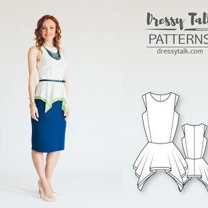 Peplum Top Pattern Blouse Patterns Sewing Tutorials Fashion Patterns PDF Sewing Patterns Sewing Projects Sewing Patterns image 6