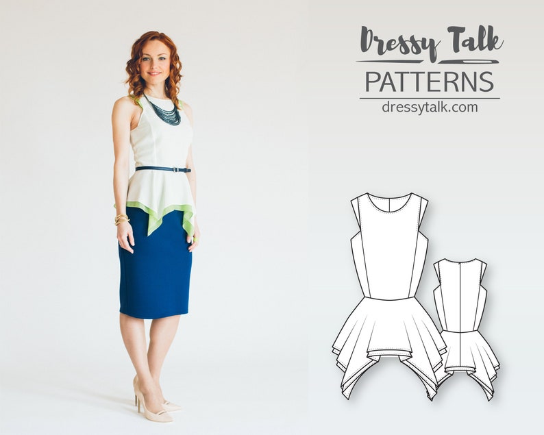 Peplum Top Pattern Blouse Patterns Sewing Tutorials Fashion Patterns PDF Sewing Patterns Sewing Projects Sewing Patterns image 6