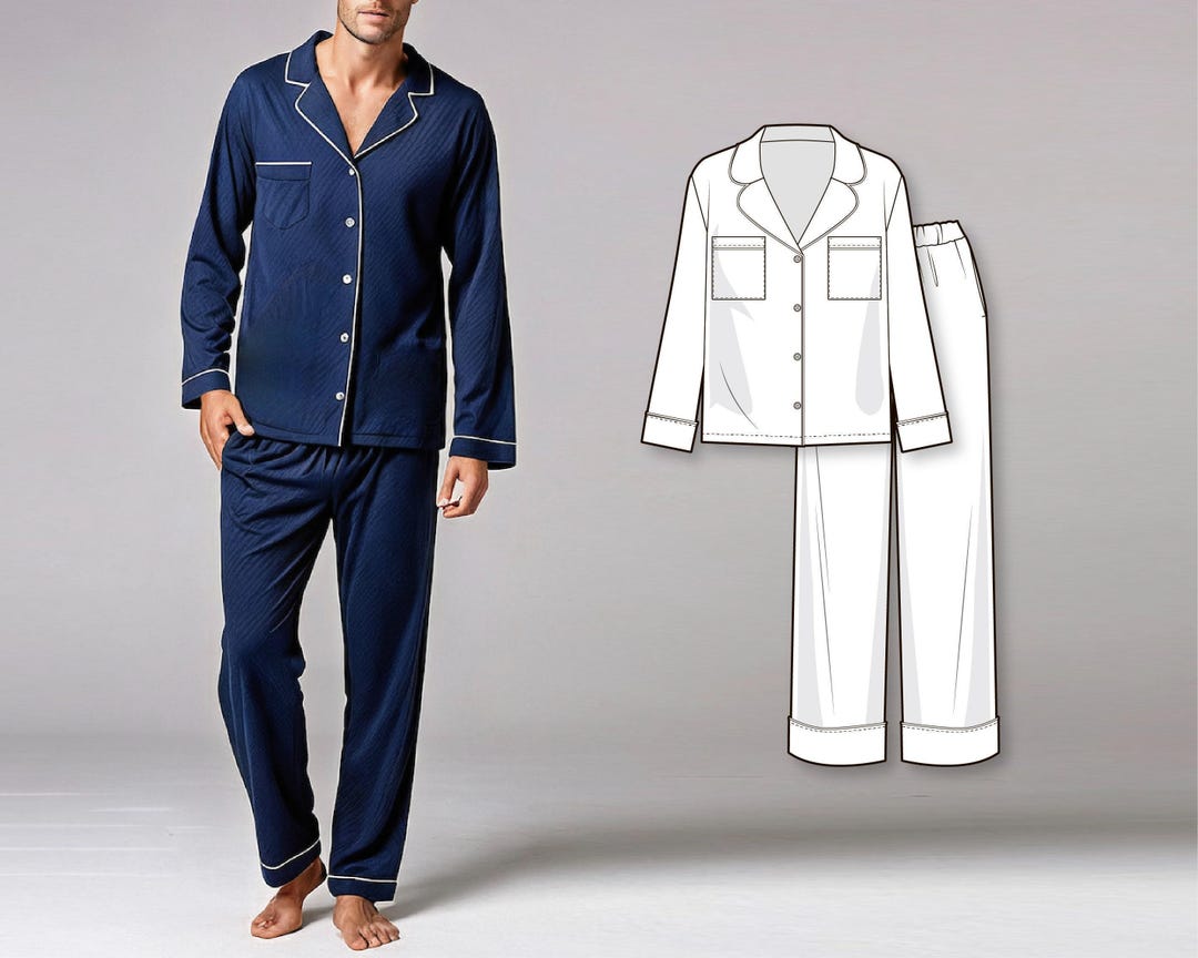 Pajama Sewing Pattern - Sleepwear Patterns - Men's PDF Sewing Patterns - PDF Pajama Patterns - Pj Pattern - Pj Woven Pattern - Etsy UK