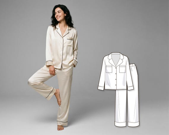 Pajama Sewing Pattern - Sleepwear Patterns - Women's PDF Sewing Patterns - PDF Pajama Patterns - Pj Pattern - Pj Shorts Pants Pattern