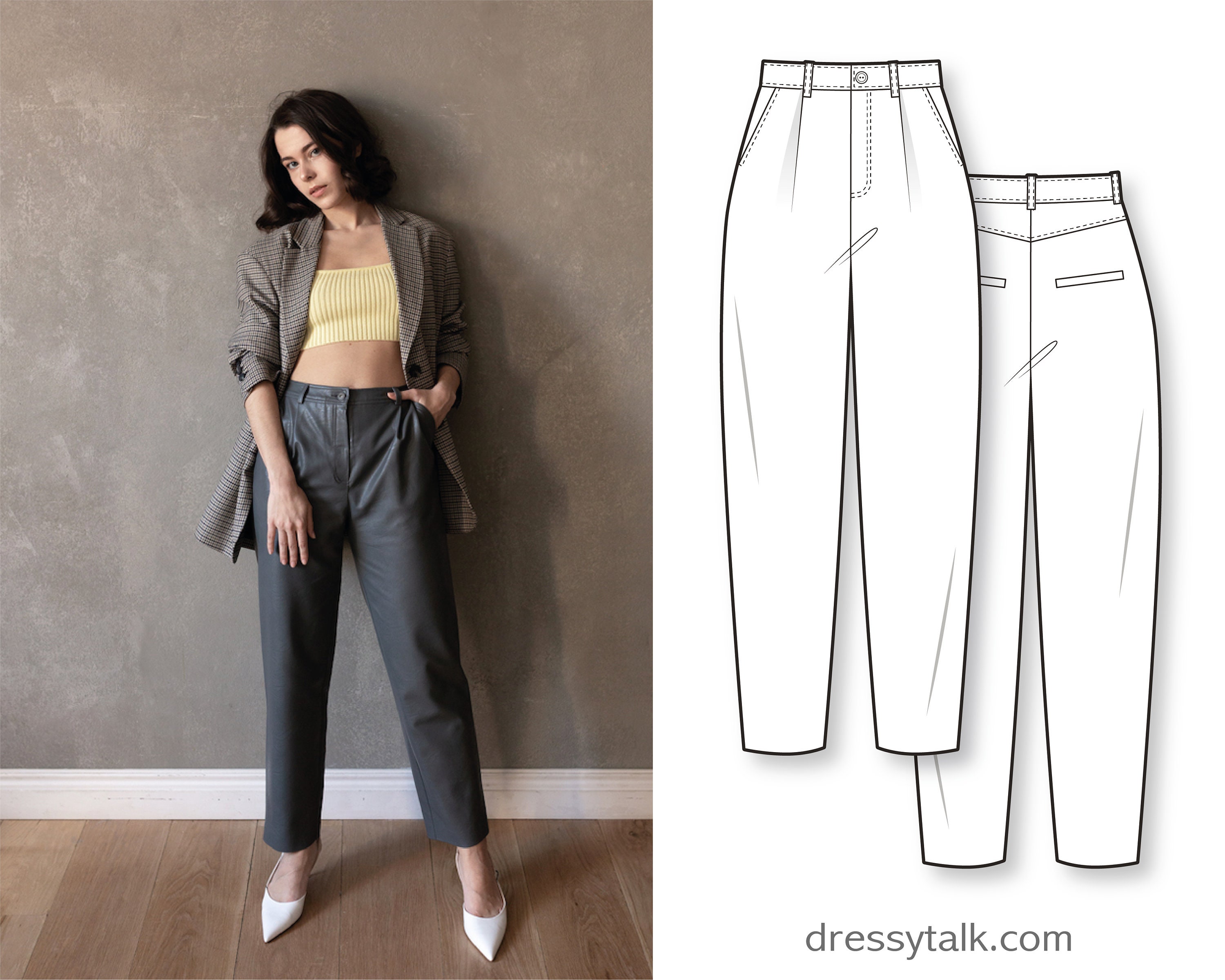 Pants Sewing Pattern Baggy Pants Pattern Clothing Patterns Etsy