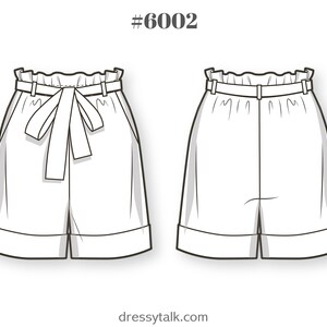 Shorts Schnittmuster - Damen Shorts Schnittmuster PDF - Kleidung Muster - PDF Patterns - Shorts Schnittmuster- Indie Schnittmuster- Einfache Shorts Bild 3