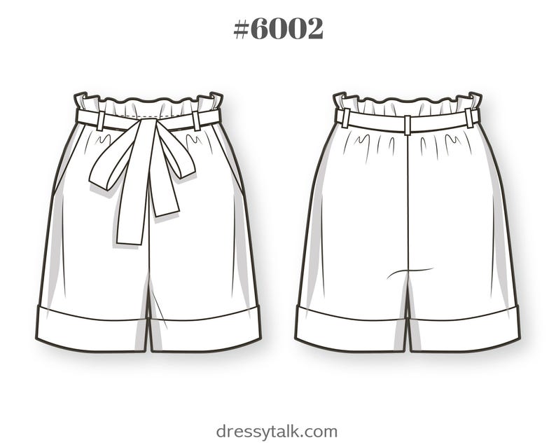 Shorts Schnittmuster - Damen Shorts Schnittmuster PDF - Kleidung Muster - PDF Patterns - Shorts Schnittmuster- Indie Schnittmuster- Einfache Shorts Bild 3