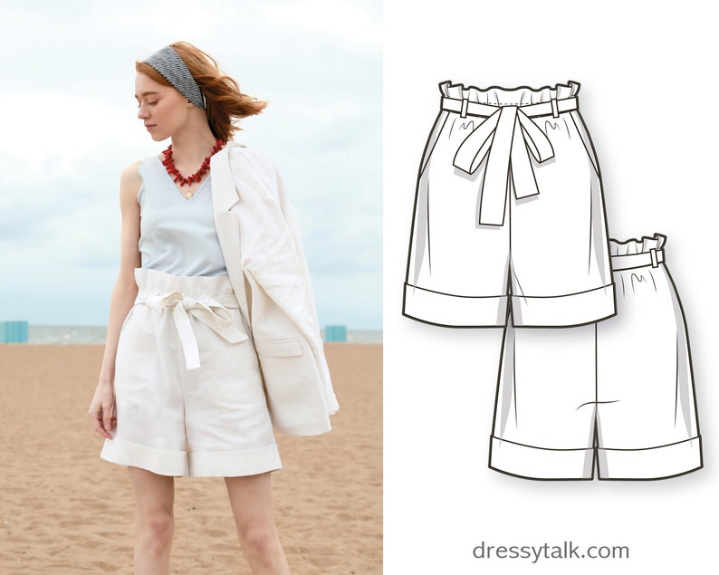 Shorts Sewing Pattern Womens Shorts Pattern PDF Clothing Etsy UK